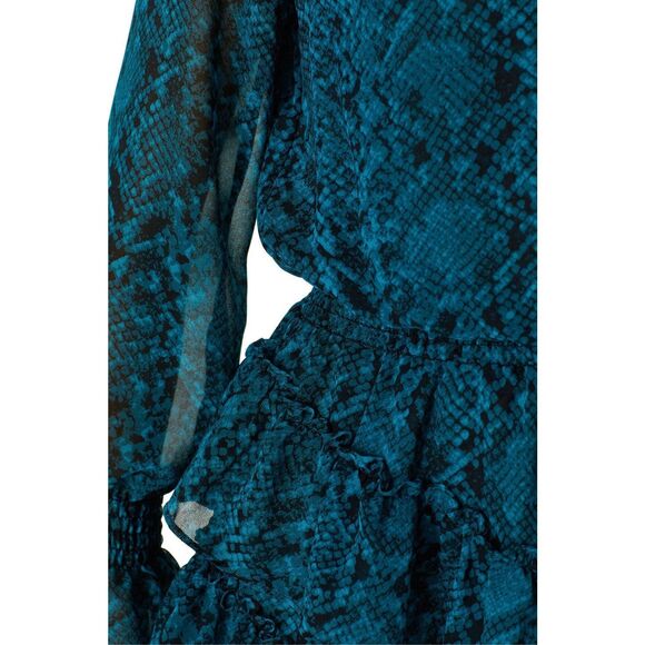 MISA Los Angeles Snake Print Savanna Dress 💚 - Picture 5 of 14